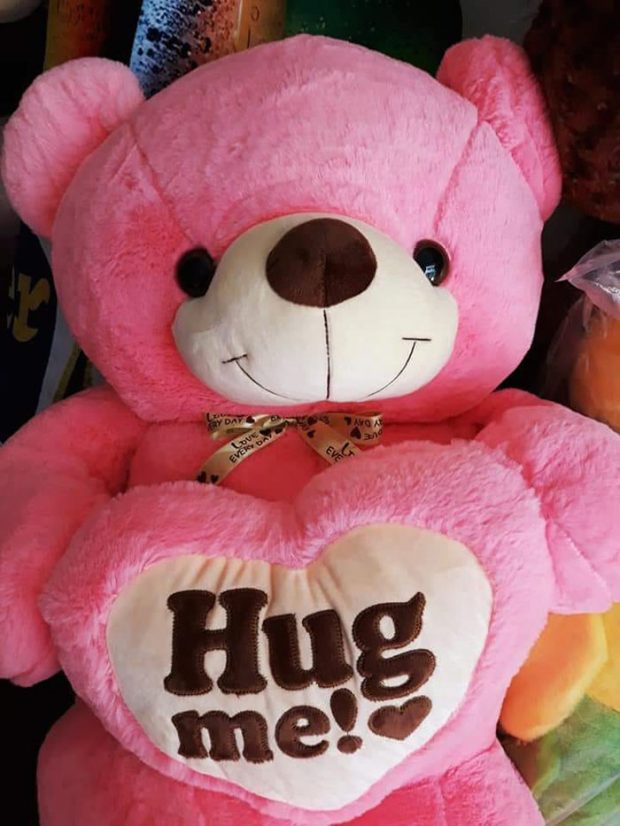 Teddy Hug me có khuôn mặt đáng yêu, vui tươi