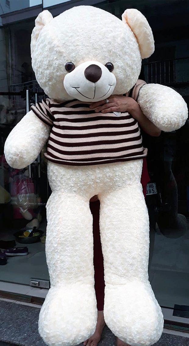 Gấu bông Teddy màu trắng size 1.6m