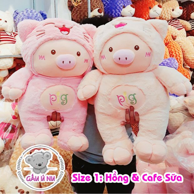Size 1 (khoảng 75 - 80cm): hồng và cafe sữa