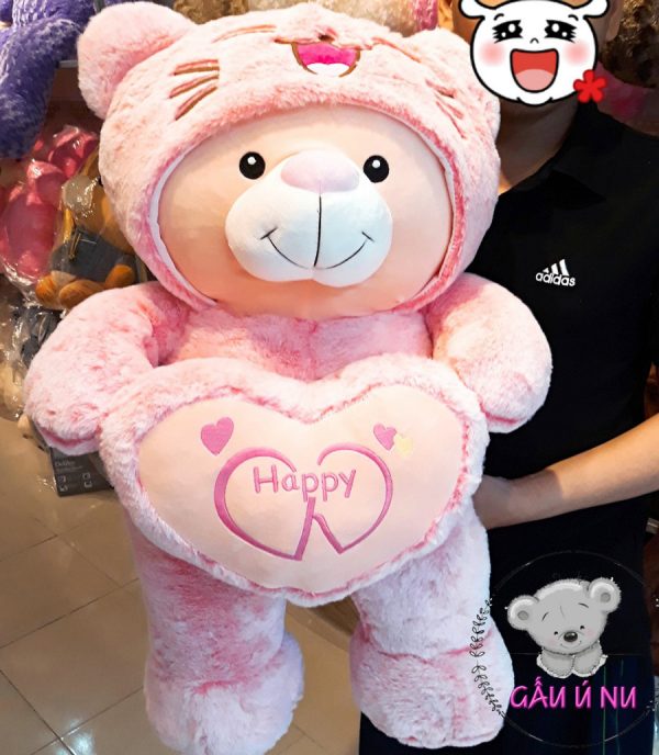 Gấu bông Cosplay màu hồng